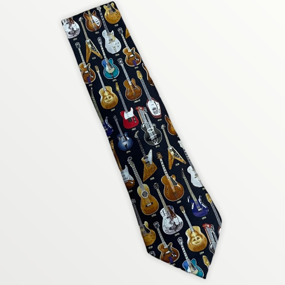 Museum Artifacts Classic Guitars Tie